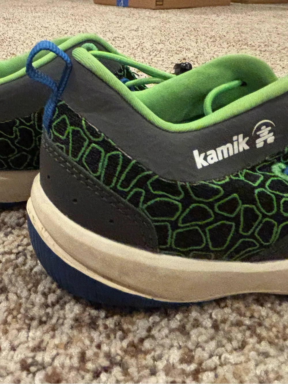 Kamik Kids Green and Blue Active Sneakers